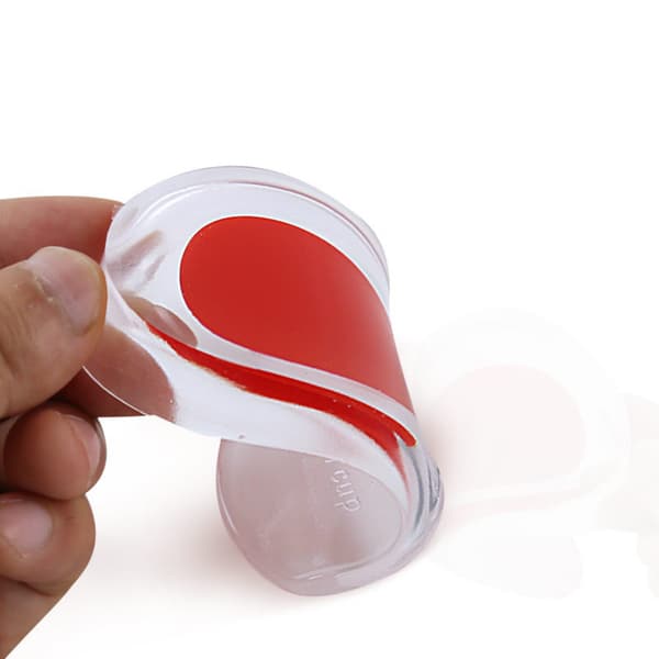 Hælinnlegg / Skoinnlegg i Silikon Transparent 35-39 Rosa 96 2-Pack