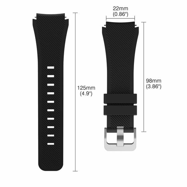Samsung Gear S3 Frontier/Classic armbånd - sort