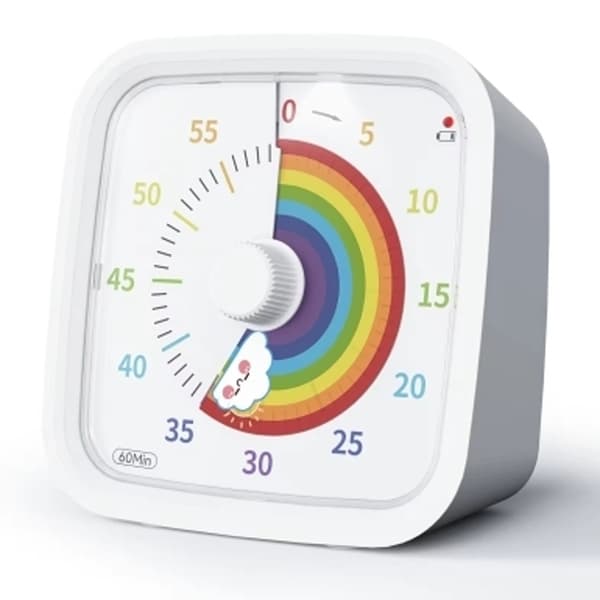Hvit Regnbue Visuell Timer 60min - klasserom skole for barn 150