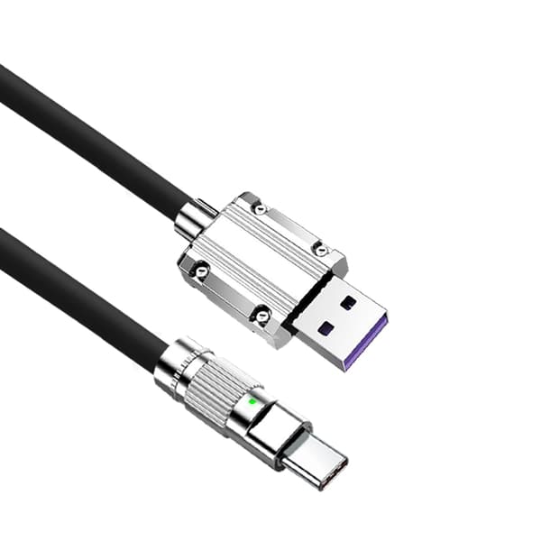 USB-C ladekabel 120W hurtiglading - 1 meter Gul