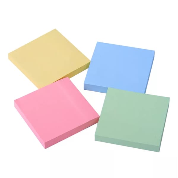 100 kpl Sticky Notes - Itsekiinnittyvät muistilaput, moniväriset 24