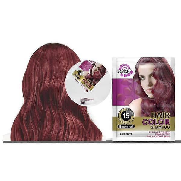 5 STK/parti øjeblikkelig sort hårshampoo hårfarvecreme gør grå og hvid 5pcs brown red