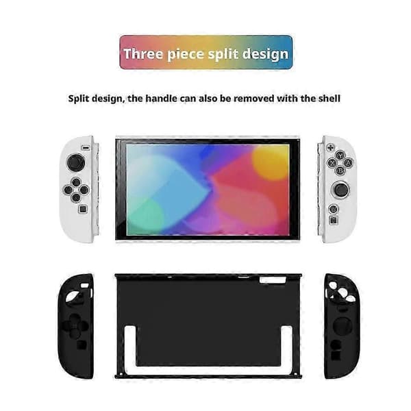 til Nintendo Switch 2 (2025) Dockbar etui TPU+PC Split Venlig White