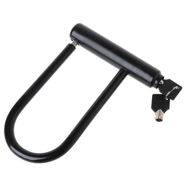 U-lås Cykel Motorcykel Cykling Scooter Säkerhet Stålkedja + 2 Nycklar Ny Black 0.59
