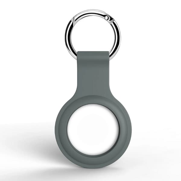 Airtag Apple Skal Silikone Med Nøglering Grå 1000 1-Pack