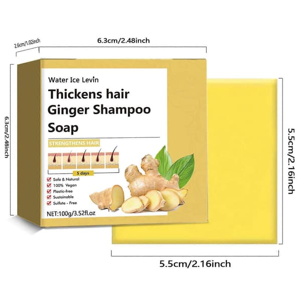 Ingefærshampoo Sæbe Nærende Hårshampoo Og Hårpleje Hovedbundsrensende Sæbe 100g