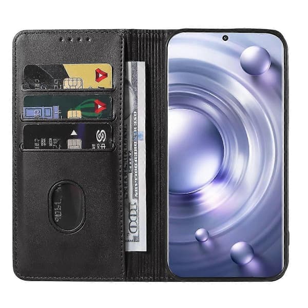 Läderfodral för vivo X80 Pro Black