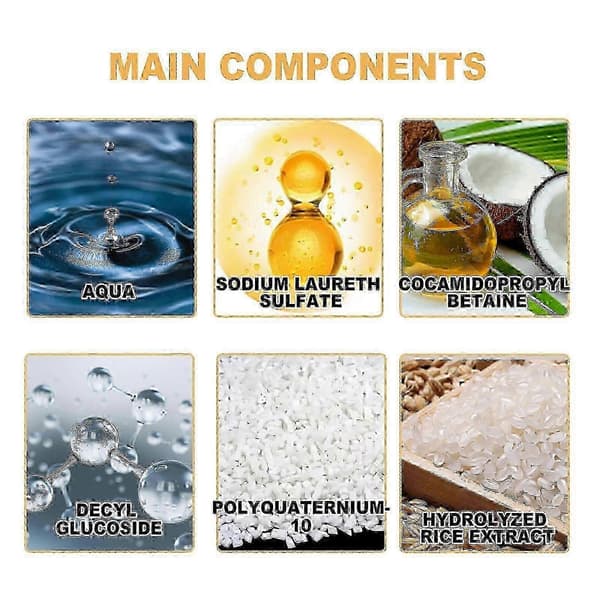 EELHOE Ris Shampoo Skånsomme ingredienser renser, fugter, hydrerer og udglatter hår ris shampoo