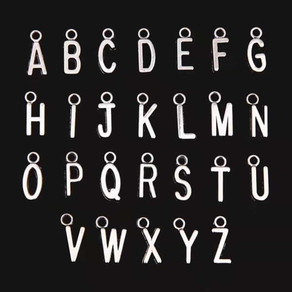 Nyckelring \"Till Min Dotter\" Bokstaven H Silver