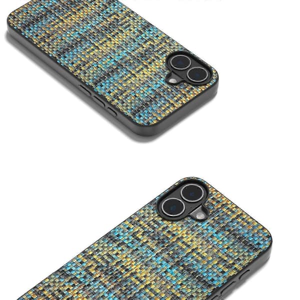 Farve Gitter Tekstur PU Etui Til iPhone 16