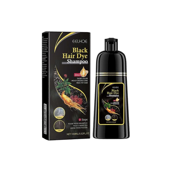Eelhoe Sort Hårshampoo Polygonum Multiflorum Essens Sort Nærende Hårrens Reparation Blød Shampoo Black 100Ml
