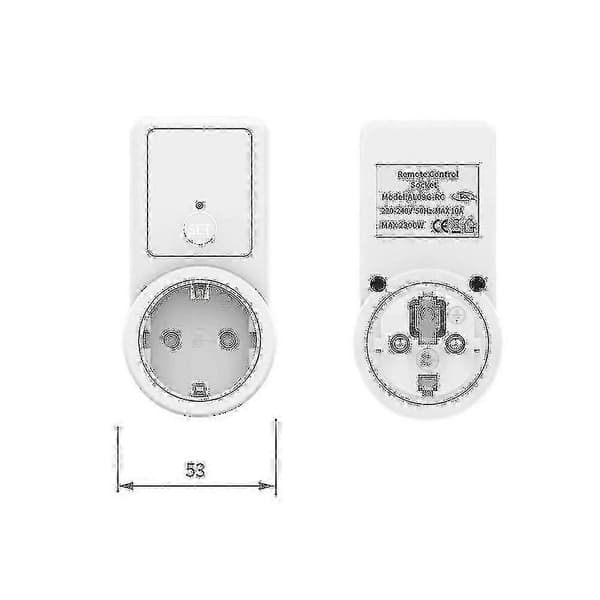 1-5x Trådløs Smart Fjernkontroll Bryter Plugg Stikkontakt Strømuttak Eu Plugg 1 remote control socket 5PCS