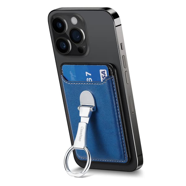 Magnetisk kortholder med stativ for iPhone 15/14/13/12 Blue