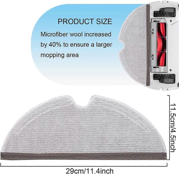 Fuld Dækningsmoppeklud til Xiaomi Roborock S5, S5 Max, S50, S51, S6, S6 MaxV, E4, S6 Pure, E35, E2 Robotstøvsuger, Acce SSWH