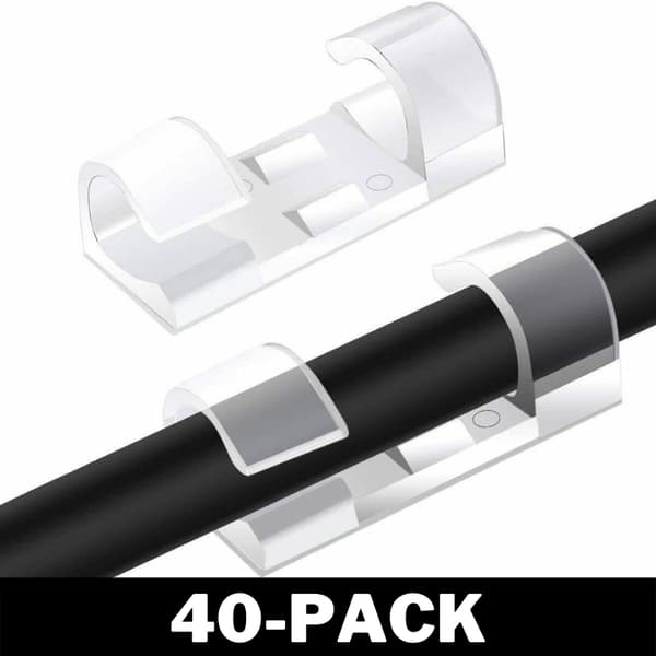 Älykäs kaapelinpidike - Läpinäkyvä ja itseliimautuva 14 20 Pack