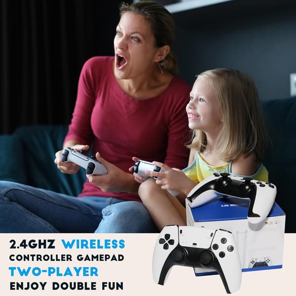 Trådløs Retro Spilcontroller med HDMI-udgang, Plug and Play Videospilkonsol 2.4g Trådløs Dobbeltcontroller