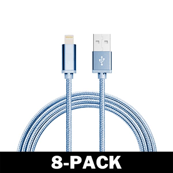 3M iPhone-laturijohto Nylon Quick Charge Sininen 480 10-Pack