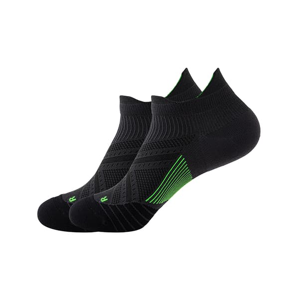 5 par sport ankelstrømper Svart Black L