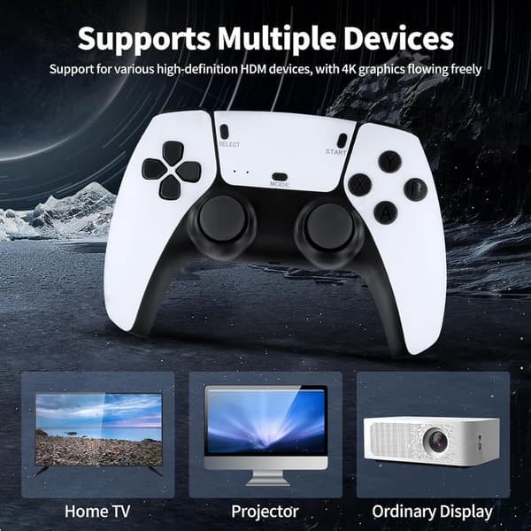 Trådløs Retro Spilcontroller med HDMI-udgang, Plug and Play Videospilkonsol 2.4g Trådløs Dobbeltcontroller