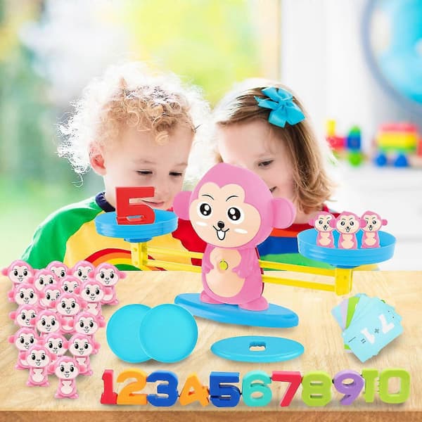 Play Brainy Balancing Monkey Math Game Sjovt Pædagogisk Abevægt Matematiklegetøj