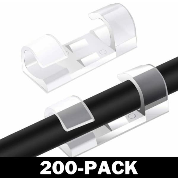 Smarte Kabelholdere Selvklæbende - Firmapakke 70 (100-Pack)