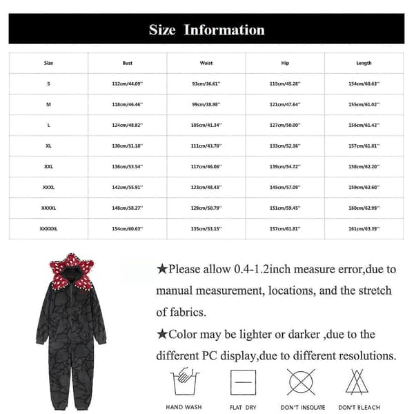 Efterår Vinter Tyk Kannibal Blomst Kostume Moderigtig Komfortabel Pyjamas til Voksne XL