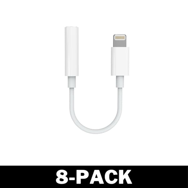 Lightning - AUX-sovitin - Mikrofoniyhteensopiva - Valkoinen 160 10-Pack