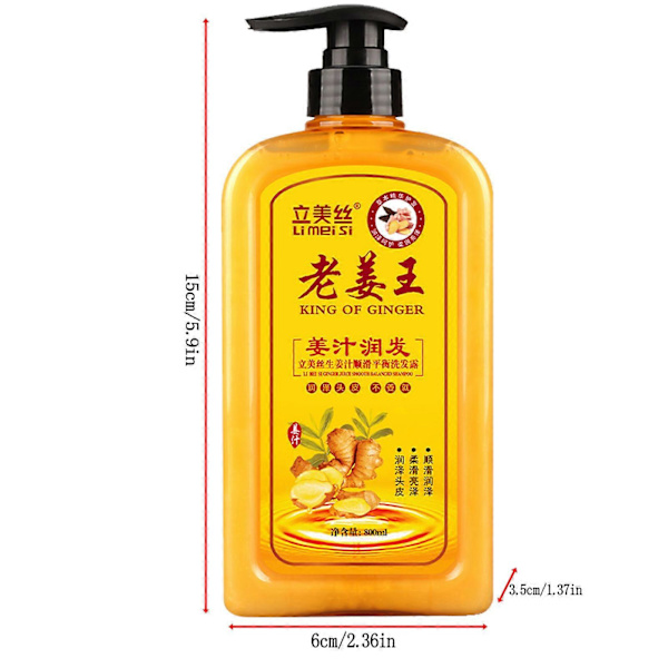 Ingefær Hårgenvækst Shampoo Ingefær Shampoo Til -Hårtab Hårshampoo Balsam