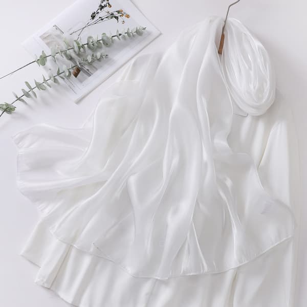 Elegant organzaskjerf Vit