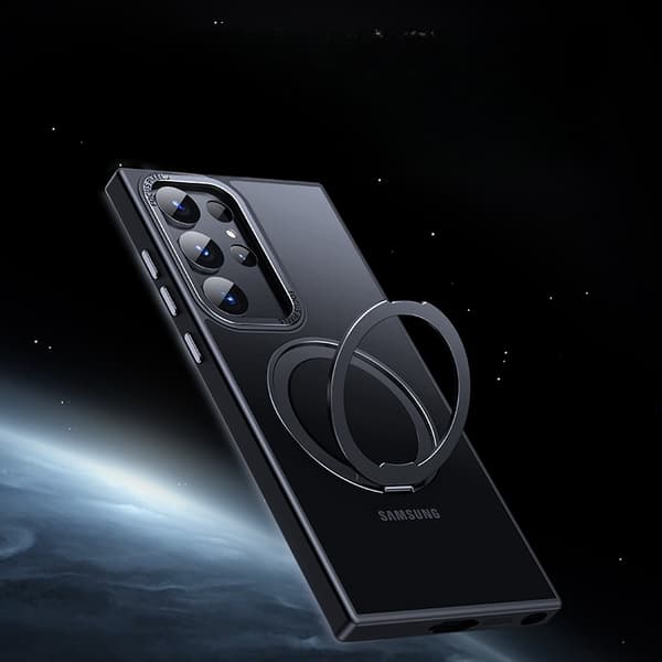 Mobildeksel med magnetisk stativ til Samsung Galaxy S23 Black
