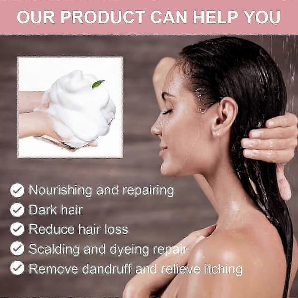 Polygonum Polygonum Hvid Drej Sort Shampoo Dybderensende Blød Nærende Solid Sort Hår Shampoo Sæbe