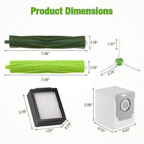 Reservedeler til I7/I7+ I3+ I4+I6+ I8+ J7+/Plus E5 E6 E7, I & E & J Series Støvsuger Tilbehør