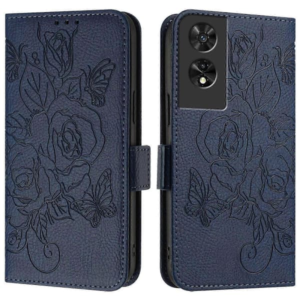 RFID læderetui til TCL 505 Dark Blue