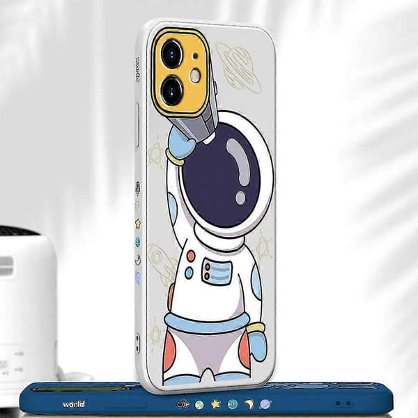 Telefondeksel til iPhone Mykt Anti-fall Astronautmønster Beskyttende Tilbehør For IPhone 11Pro Max Blue