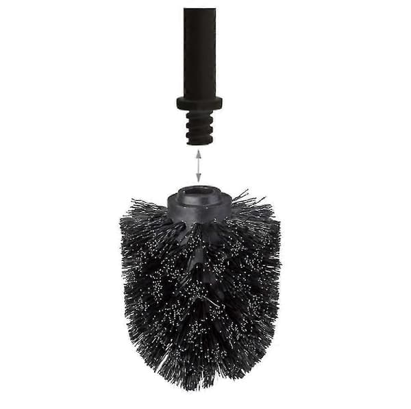 6 stk Toalett Erstatningsbørstehode Hvite Erstatningsbørster Diameter 8cm black 6pcs