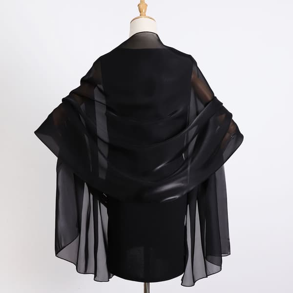 Elegant organzaskjerf Black