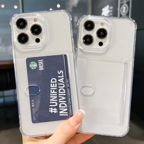 Mobiilikotelo sivutaskulla iPhone 11 Pro Maxille Transparent