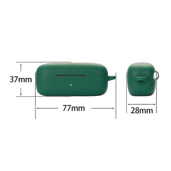 Skridsikkert etui til Earfun Free Pro 2, blødt hus, vaskbart, ridsefast cover Black