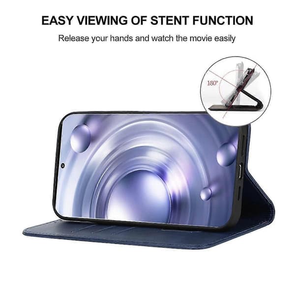 Läderfodral för vivo X80 Pro Blue