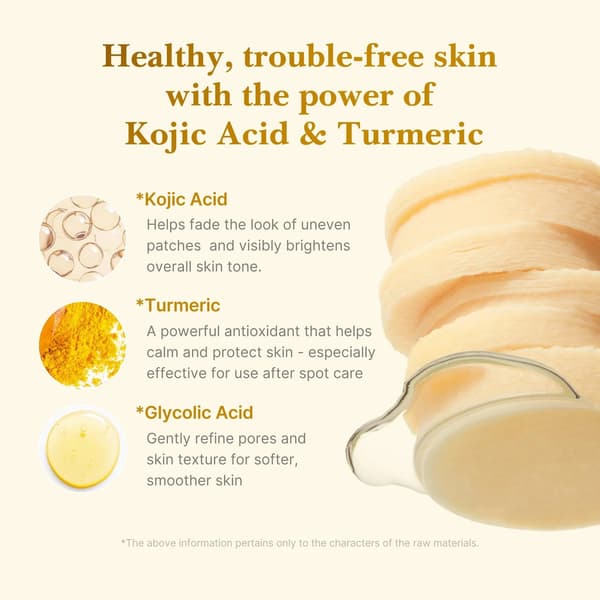 Med Kojic Acid Ginger Yellow Clear Toner Pad (70 tabletter)