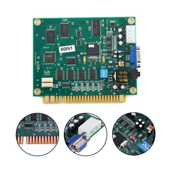 60 in 1 Jamma -klassikkopelilauta pystykoneeseen