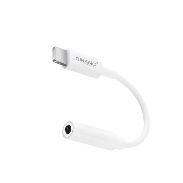 Lightning til AUX Adapter - Mikrofonkompatibel - Hvit 80 5-Pack