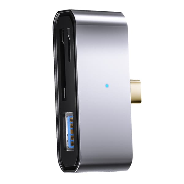 Gullbelagt T-C til USB + SD/TF-adapter