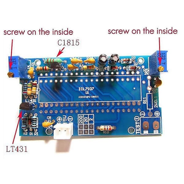 Voltmeter DIY Kit Dele Icl7107 Meterhoved Digital Voltmeter