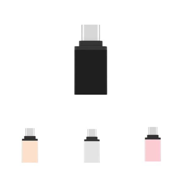 Rask USB til USB-C Adapter - Metalliske Farger 4 Guld