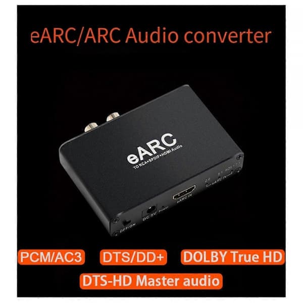 Kompatibel med EARC ARC Audio Extractor 192Khz Konverter EARC til Audio Extractor Adapter til DTS Atoms AC3