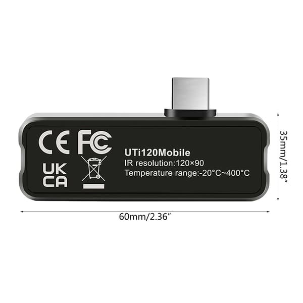 Professionel termisk 120x90 IR-opløsning til smartphones Android USB-C lomme