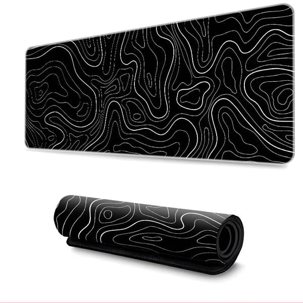 Skrivebordsunderlag - Stor musematte Svart Black S