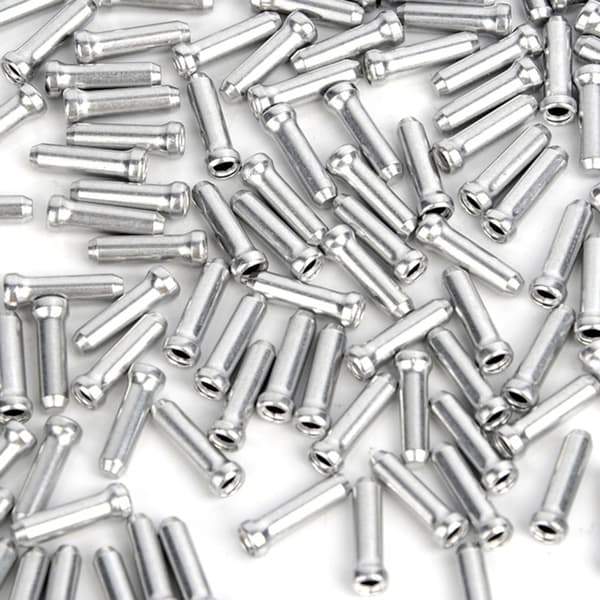 100 stk. kabelender i aluminiumslegering, kabelrør til cykler, bremsekabelender
