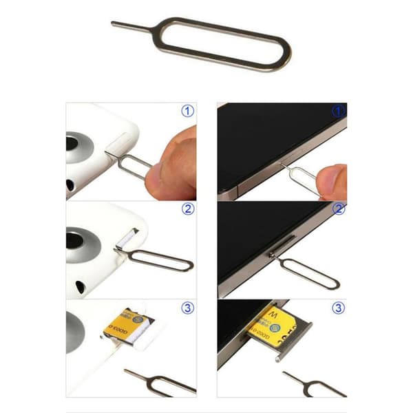 Simkortåbner Pin Udskubningsstift til Apple iPhone 30 10-Pack